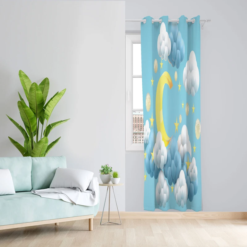  پرده مدل ماه مخمل پانچی کد 2576 سایز 140x200 سانتی متر