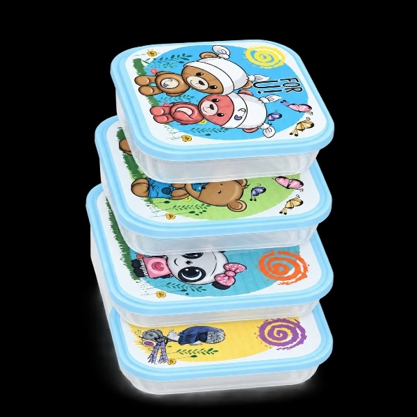ظرف نگهدارنده غذای کودک مدل f056 بسته ۴ عددی