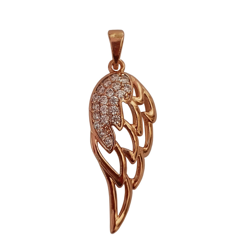 آویز گردنبند زنانه ژوپینگ مدل بال نگینی 3442