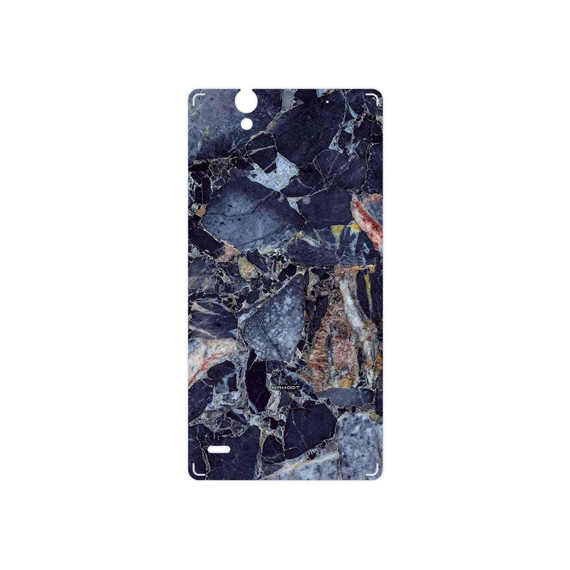 برچسب پوششی ماهوت مدل Broken black marble مناسب برای گوشی موبایل سونی Xperia C4