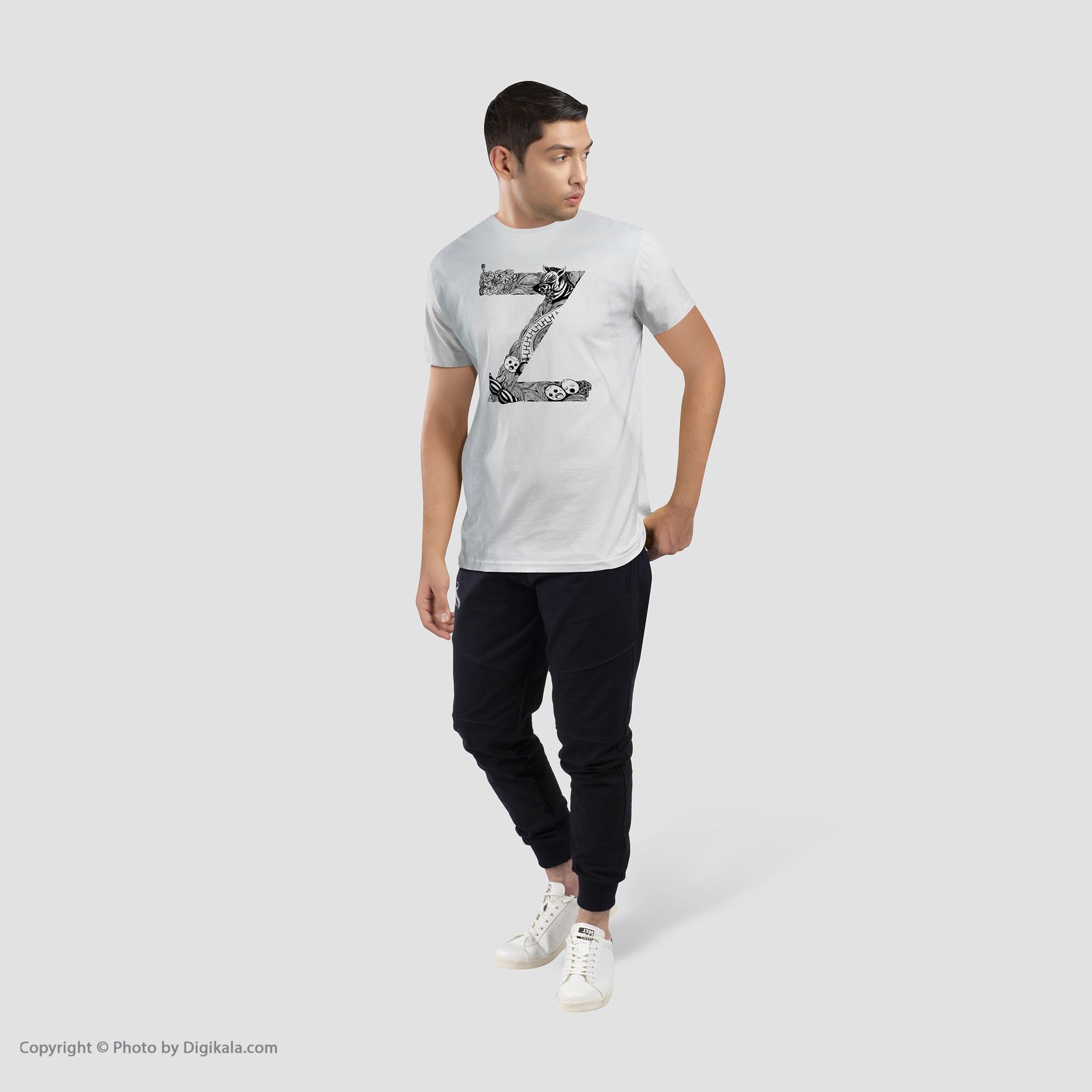 تی شرت آستین کوتاه مردانه شین دیزاین طرح حروف اول اسم Z کد 4560 -  - 2