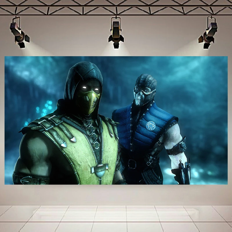 تابلو بوم طرح گیم مدل Sub-Zero & Scorpion Mortal Kombat کد AR2196
