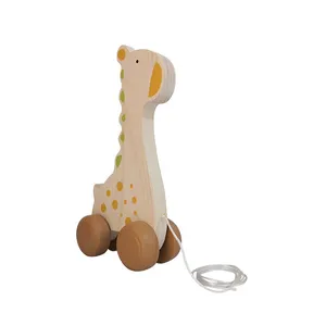 اسباب بازی چوبی مدل زرافه ماشینی کد MKids48-2F