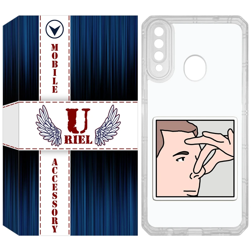 کاور یوریل مدل Clear کد 87 طرح دماغ مناسب برای گوشی موبایل سامسونگ Galaxy A20s