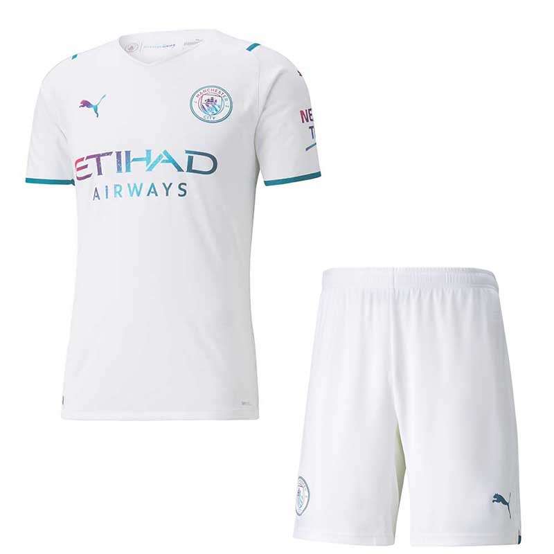 ست تی شرت و شلوارک ورزشی مردانه مدل منچستر سیتی کد Away 2022