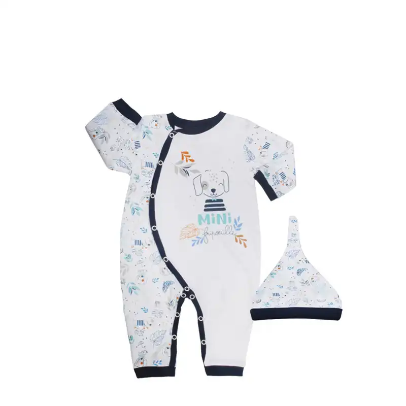 ست سرهمی و کلاه نوزادی آدمک مدل mini کد 010003