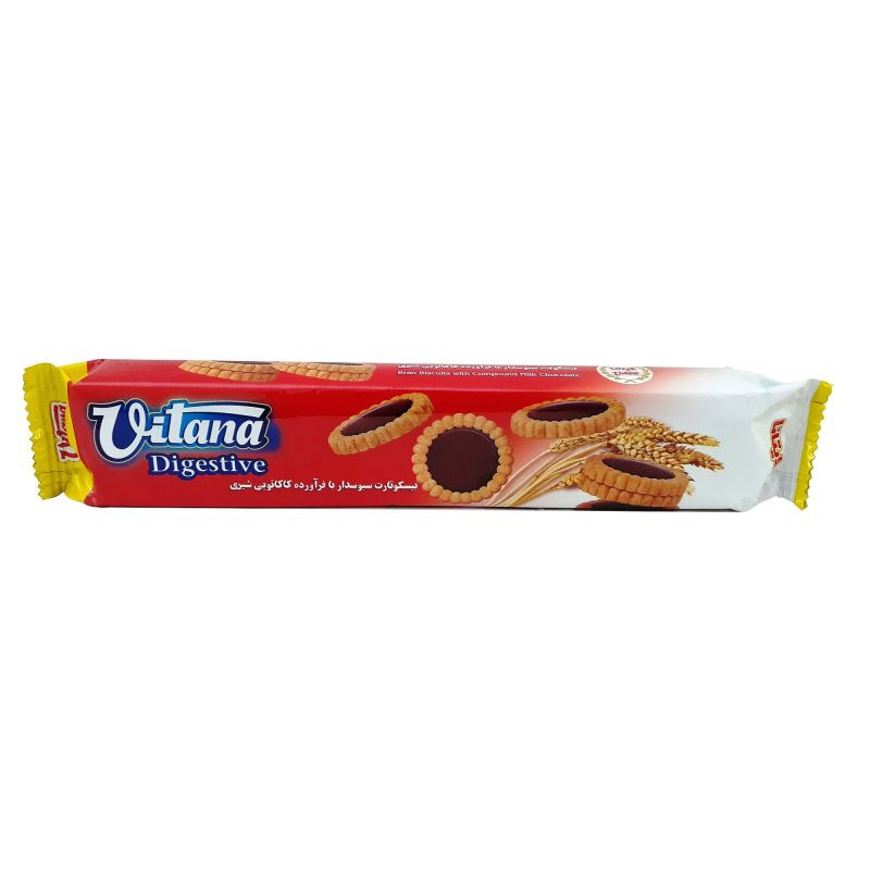 بیسکو تارت سبوسدار با فراورده کاکائویی شیری ویتانا - 64 گرم بسته 12 عددی
