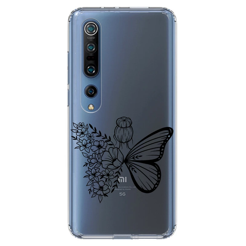 کاور مگافون طرح دختر پروانه ای مدل C53-B مناسب برای گوشی موبایل شیائومی Mi 10 5G / Mi 10 Pro 5G