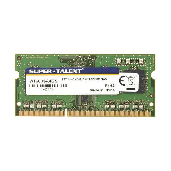 رم لپتاپ DDR3 تک کاناله 1600 مگاهرتز CL11 سوپر تلنت مدل PC3-12800 ظرفیت 4 گیگابایت