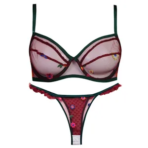 ست شورت و سوتین زنانه لیمون مدل فنردار گیپوری کد 4699-10502