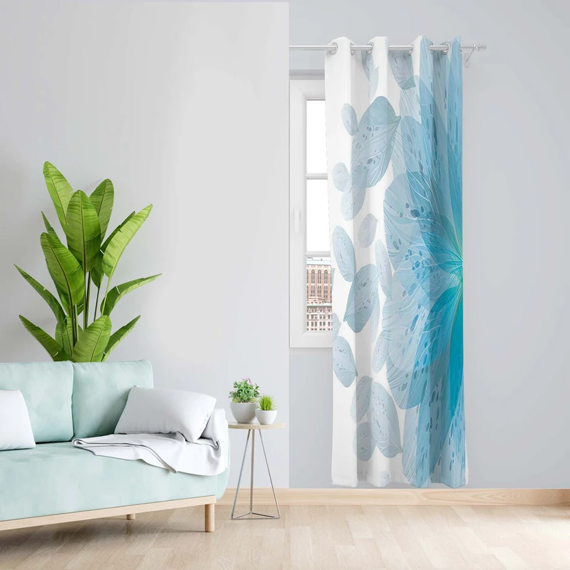 پرده طرح گلبرگ مدل مخمل پانچی کد 1402 z سایز 140x200 سانتی متر