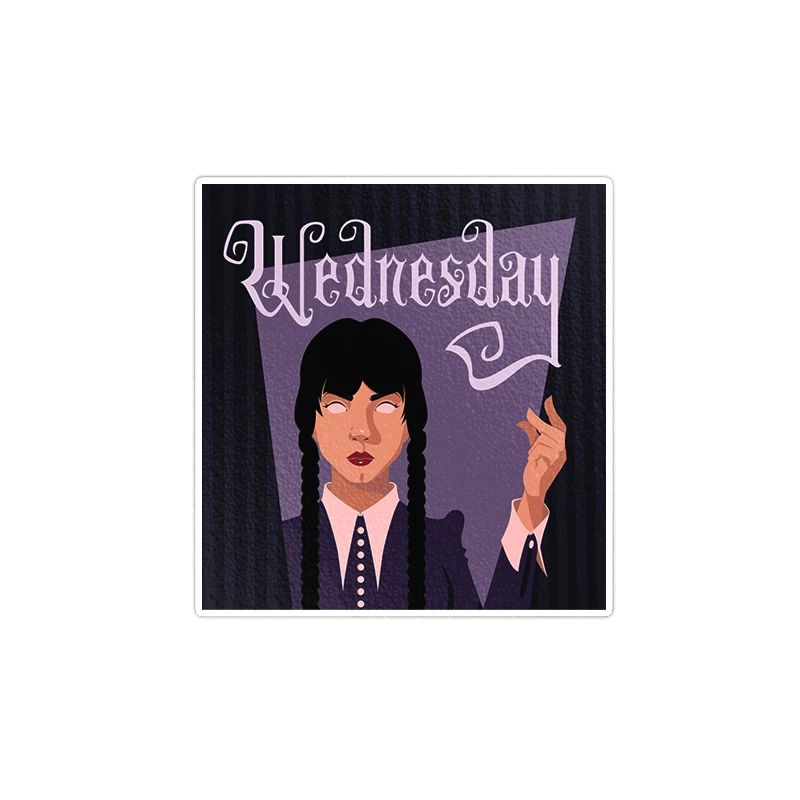        استیکر لپ تاپ ویندی دیزاین طرح wednesday مدل 1604