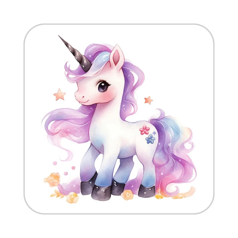 زیر لیوانی کاکتی طرح اسب تک شاخ و یونیکورن مدل mp33178