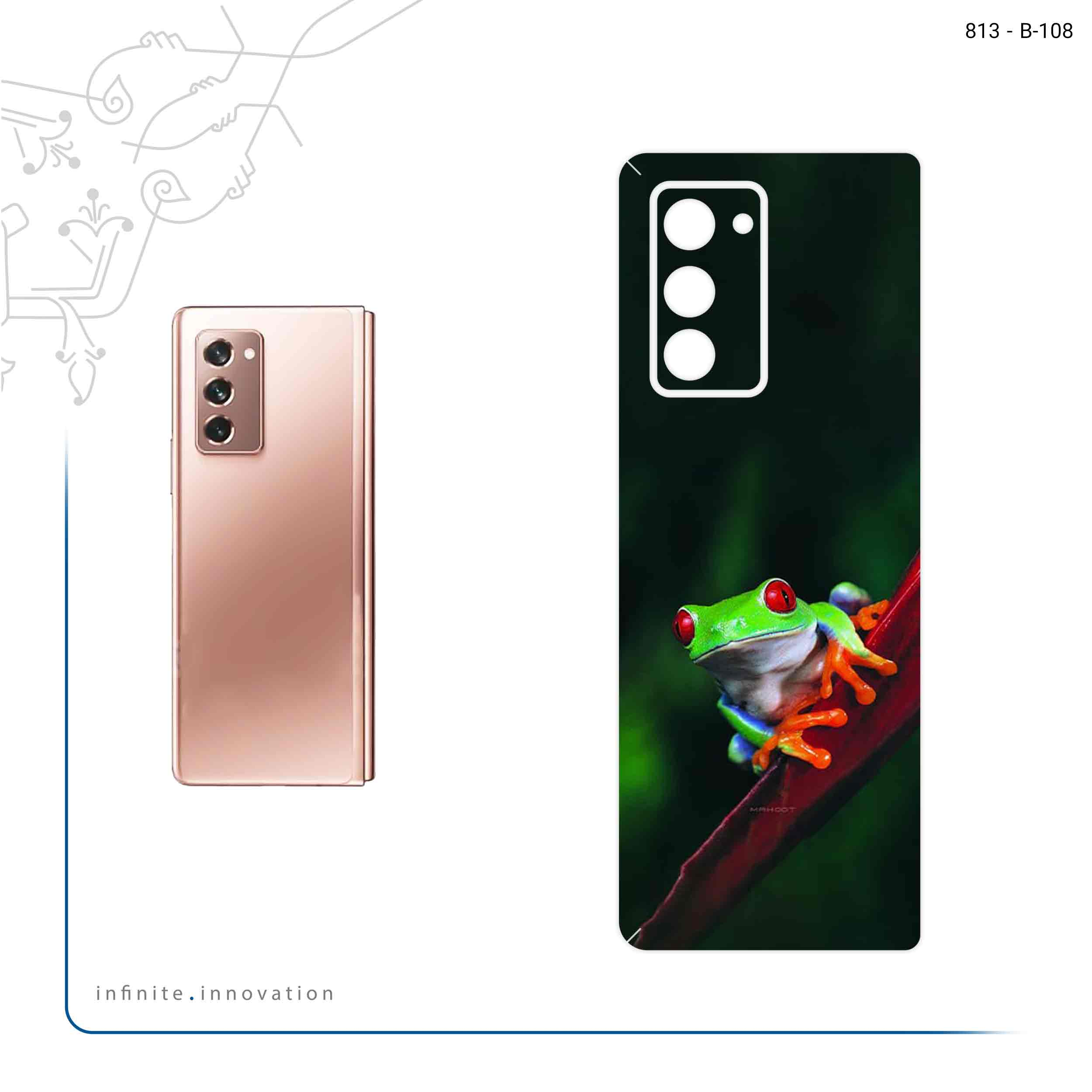 برچسب پوششی ماهوت مدل Frog مناسب برای گوشی موبایل سامسونگ Galaxy Z FOLD 2