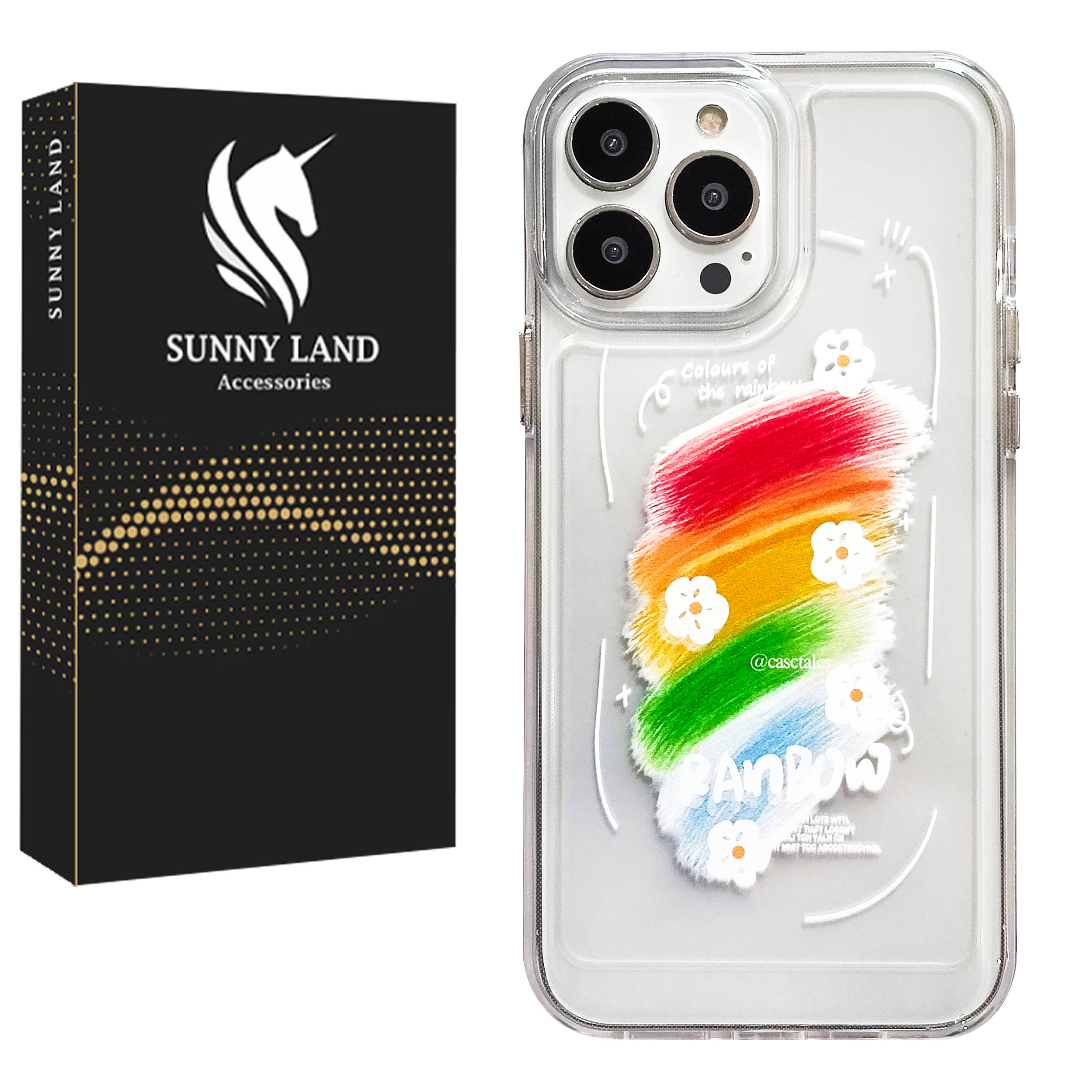 کاور سانی لند مدل Rainbow مناسب برای گوشی موبایل اپل iPhone 12 Pro Max