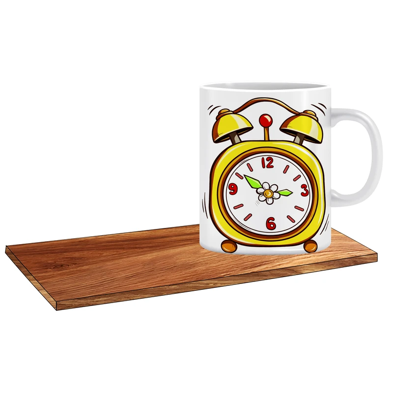 ماگ ال ایکس پی طرح ساعت هفت سین کد 268 به همراه زیر لیوانی