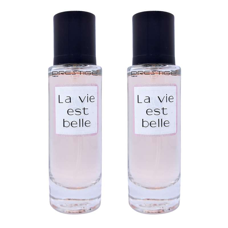 عطر جیبی زنانه نیو پرستیژ کالر مدل Lancome La Vie Est Belle حجم 35 میلی‌لیتر بسته 2 عددی