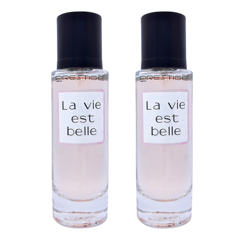 عطر جیبی زنانه نیو پرستیژ کالر مدل Lancome La Vie Est Belle حجم 35 میلی‌لیتر بسته 2 عددی