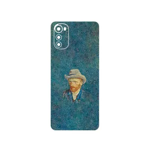 MAHOOT Self portrait with a gray felt hat Cover Sticker for Motorola Moto E32s