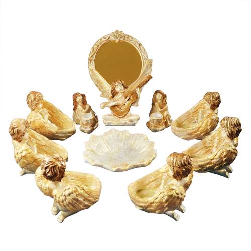 مجموعه ظروف هفت سین 10 پارچه مدل پارسا