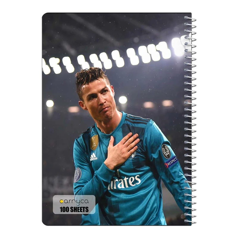 دفتر شطرنجی 100 برگ سیمی کارنیکا طرح رونالدو Ronaldo کد 98056