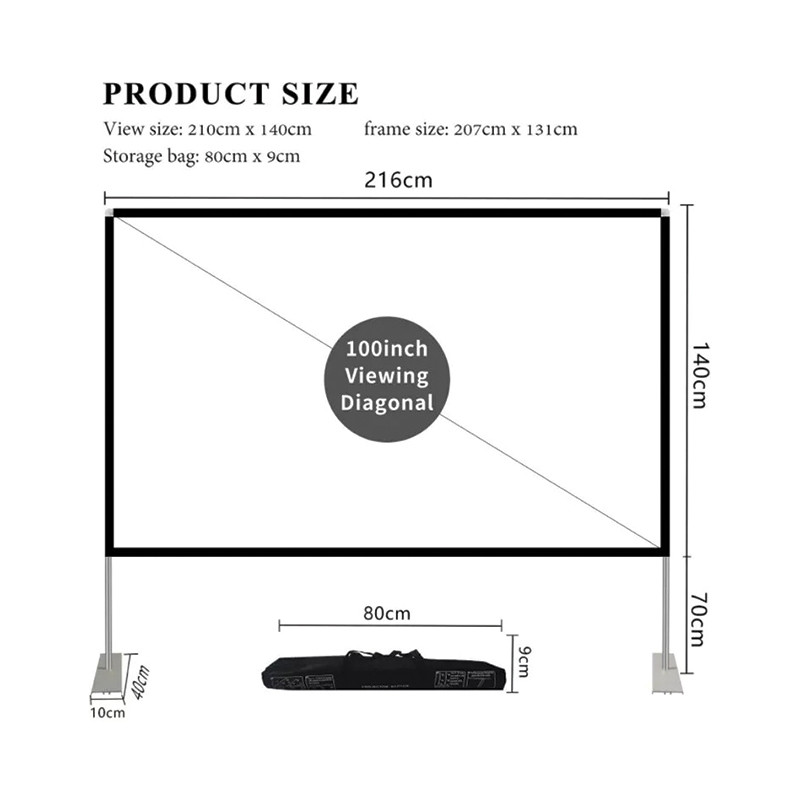 پرده نمایش ایستاده ونبوه مدل folding projector screen