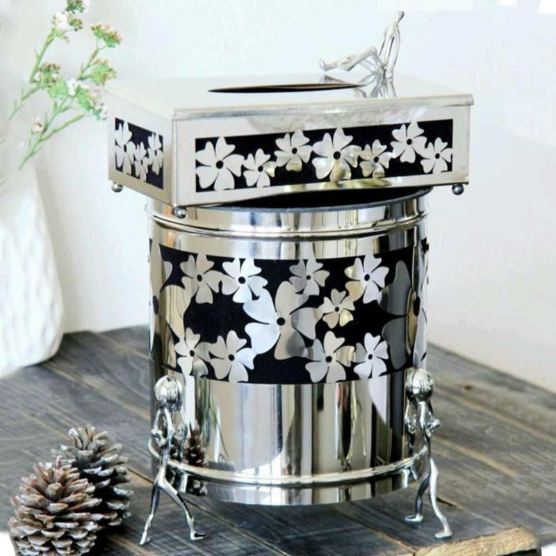 ست سطل زباله و دستمال کاغذی سالی نو کد 80025S