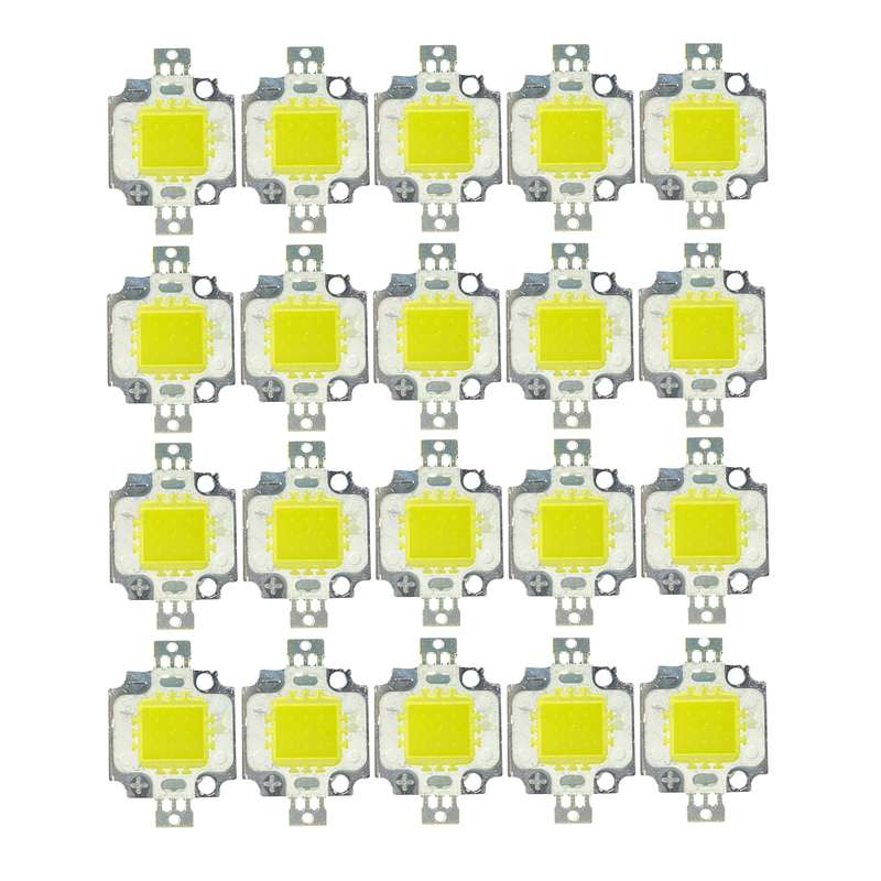 چیپ ال ای دی مدل 10 وات 9 الی 12 ولت بسته 20 تایی