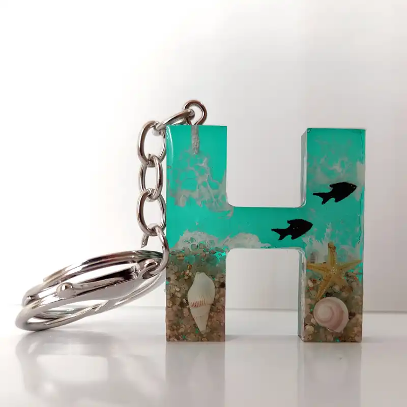 جاکلیدی مدل رزینی طرح دریا حرف H