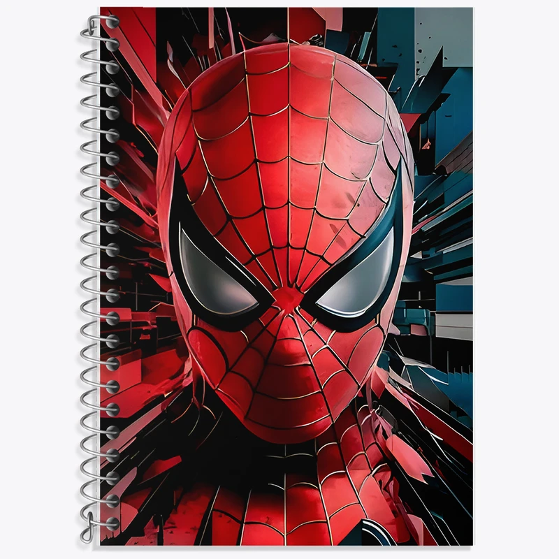 دفتر زبان 50 برگ خندالو مدل سه خط طرح مرد عنکبوتی (Spider Man) کد F6920