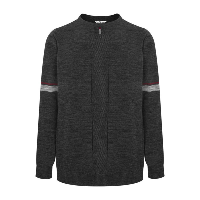 پلیور مردانه مدل یقه گرد رنگ ذغالی