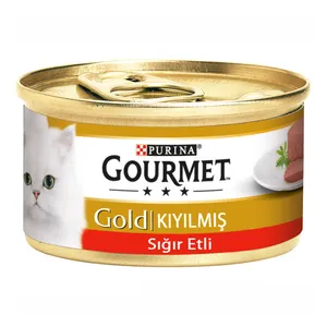 کنسرو گربه پورینا گورمت گلد مدل پته گوشت گاو وزن 85 گرم