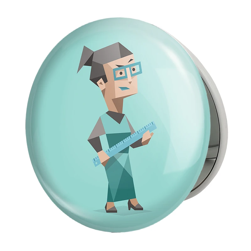 آینه جیبی خندالو طرح تایپ شخصیتی مجری ESTJ مدل تاشو کد 7707 