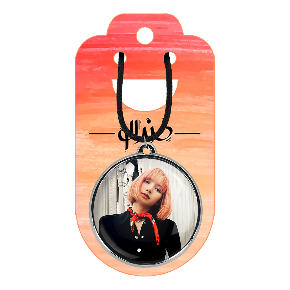 گردنبند خندالو مدل لیسا بلک پینک کد 1422514227