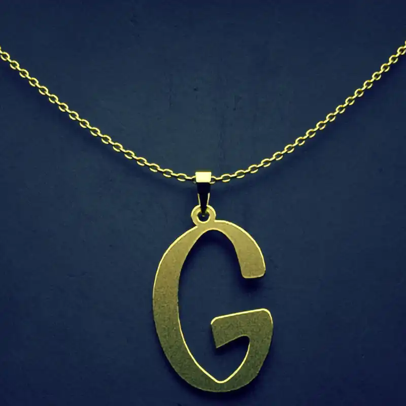 گردنبند طلا 18 عیار زنانه مدوپد مدل حرف G کد H3-1-1167