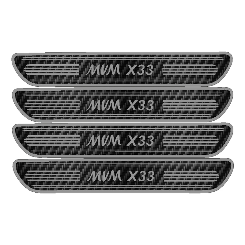 برچسب بدنه خودرو مهدیار مدل کربن کد sp137 مناسب برای ام وی ام X33 بسته 4 عددی