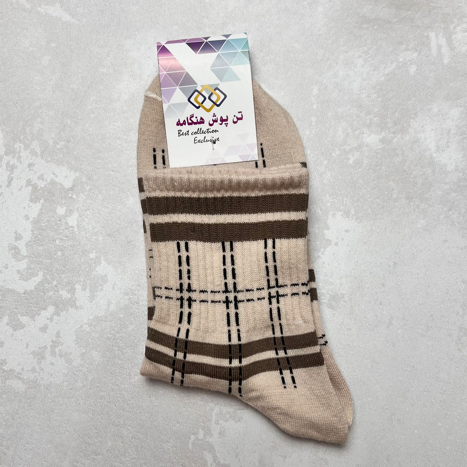 جوراب زنانه تن پوش هنگامه مدل کش اسپرت بسته 5 عددی -  - 5