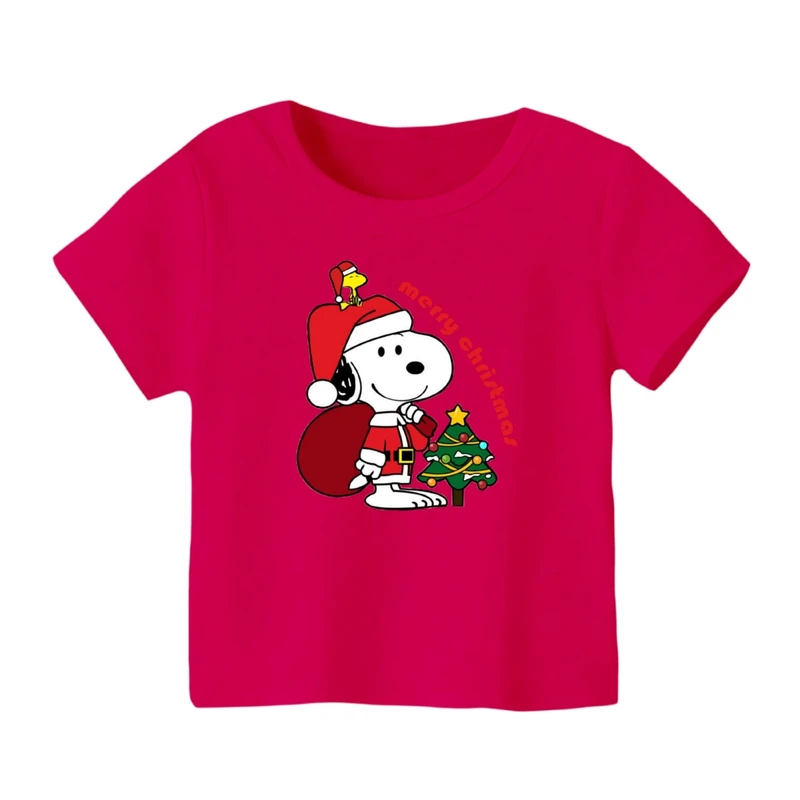 تی شرت آستین کوتاه بچگانه مدل اسنوپی کریسمس کد 9