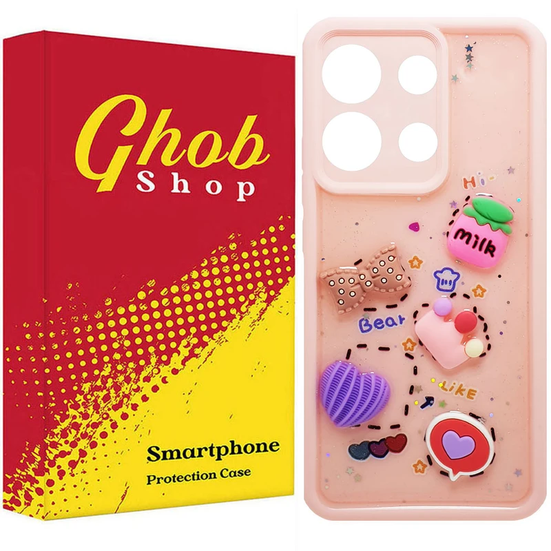 کاور قاب شاپ مدل سولید اکلیلی طرح عروسکی مناسب برای گوشی موبایل شیائومی Redmi Note 13 Pro 4G / M6 Pro 4G