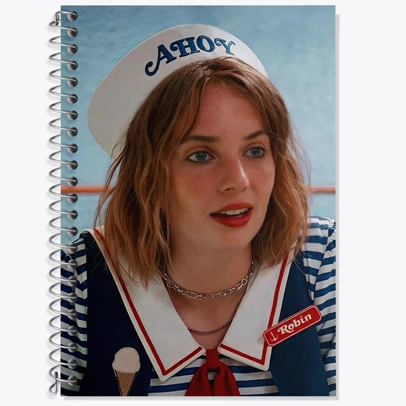 دفتر زبان 50 برگ خندالو مدل سه خط طرح رابین سریال استرنجر تینگز Stranger Things کد 19347
