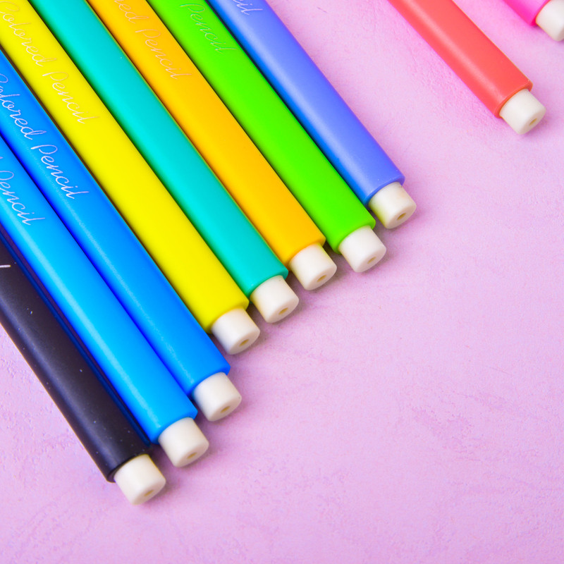 مداد رنگی 12 رنگ مدل بینهایت طرح پاک کن دار