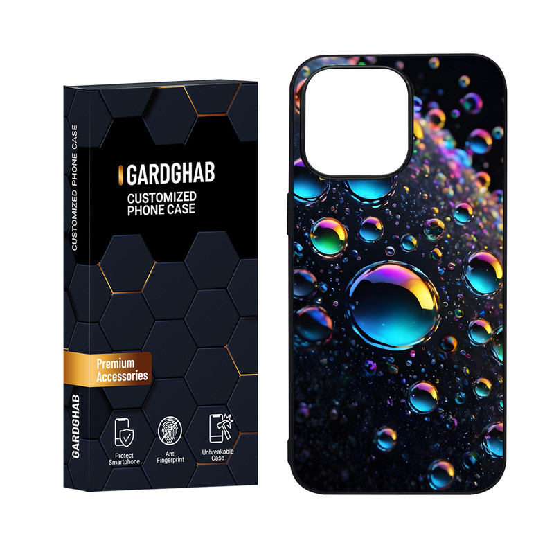 کاور گارد قاب مدل دور ژله ای پشت گلس ساده مناسب برای گوشی موبایل اپل iPhone 15 Pro Max