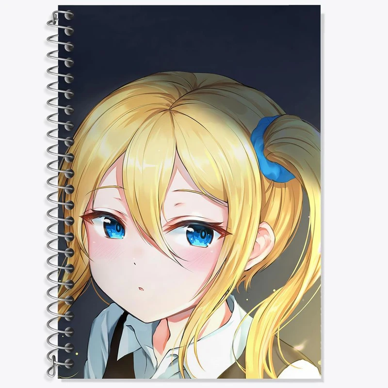 دفتر زبان 50 برگ خندالو مدل دو خط طرح هایاساکا انیمه کاگویا ساما کد 16043