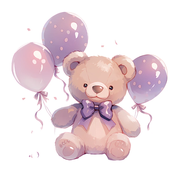 استیکر پارچه و لباس پاد آفرین مدل کارتونی کیوت خرس تدی کد S5757