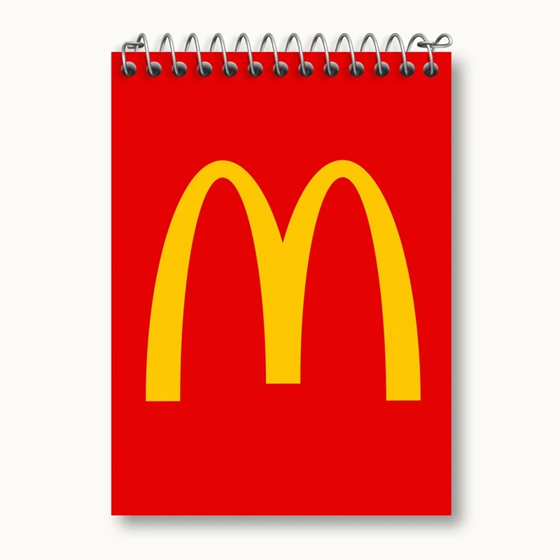 دفتر یادداشت 50 برگ خندالو مدل مک دونالد McDonald's کد 8517