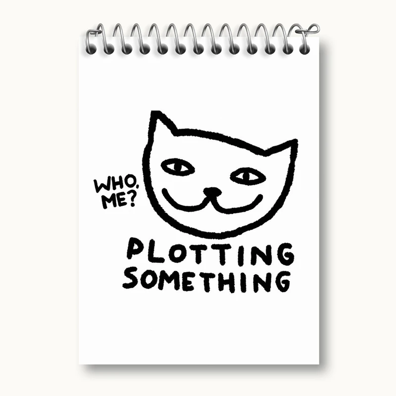 دفتر یادداشت 50 برگ خندالو مدل گربه مشکوک کد 29284