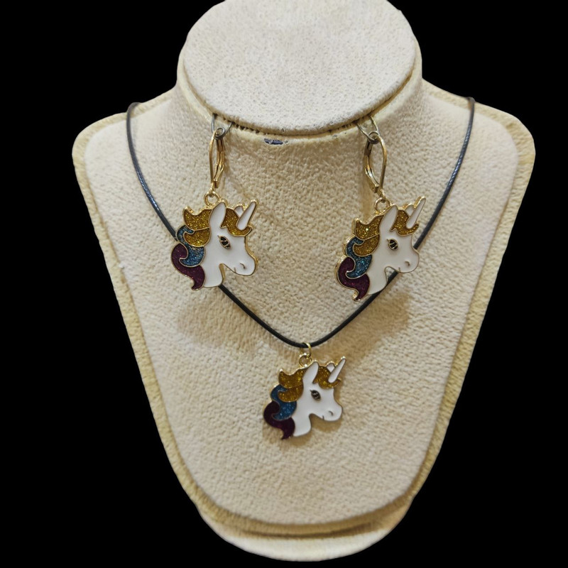 نیم ست دخترانه مدل اسب تک شاخ کد YO02