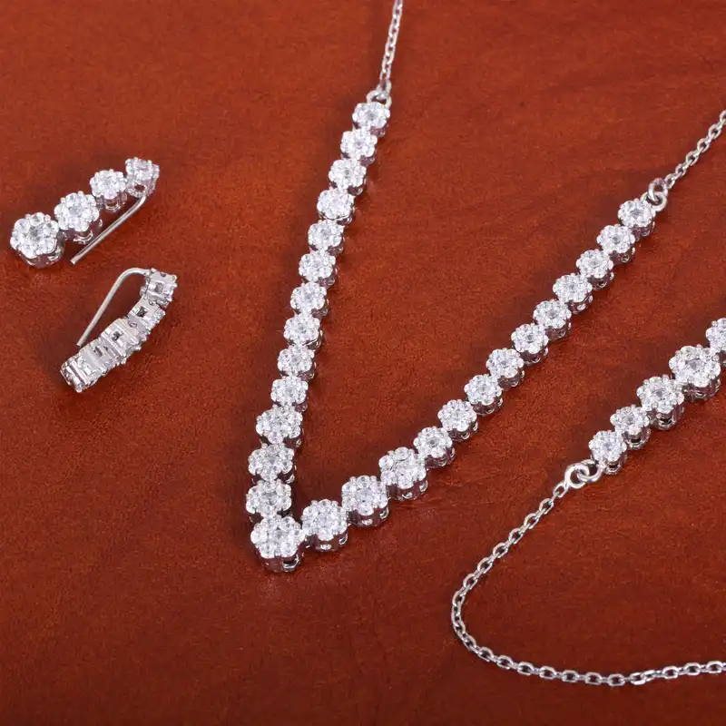 نیم ست نقره زنانه مدل GTA-645