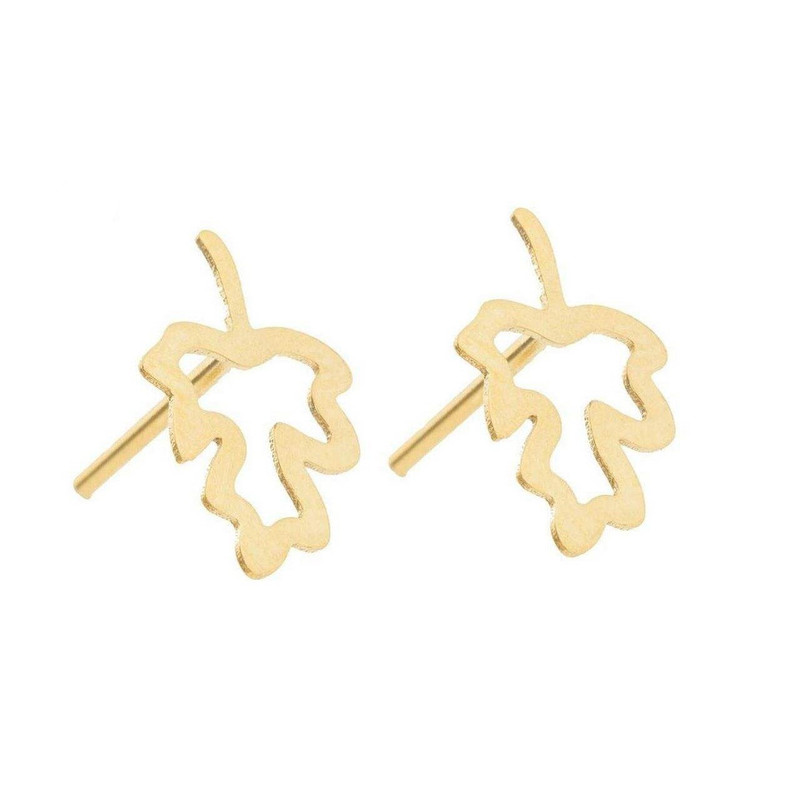 گوشواره طلا 18 عیار زنانه قیراط طرح برگ کد GH4559