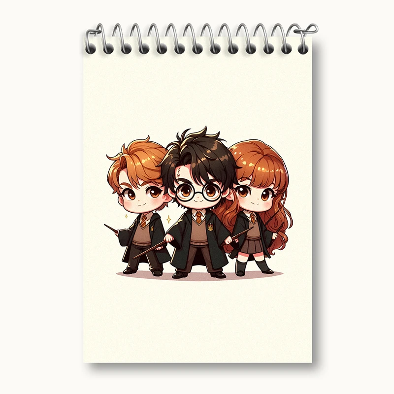 دفتر یادداشت 50 برگ خندالو طرح هری پاتر (Harry Potter) کد N4602